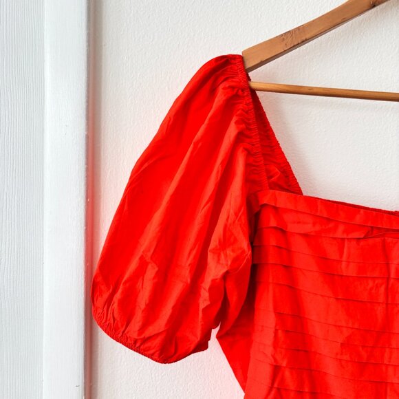 Quince 100% Organic Cotton Ruched Midi Dress - Picture 4 of 8